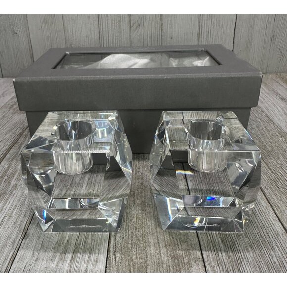 Rosenthal Other - Vtg Rosenthal Regency Crystal Glass Votive Candle Holders W/ Box Set of 2